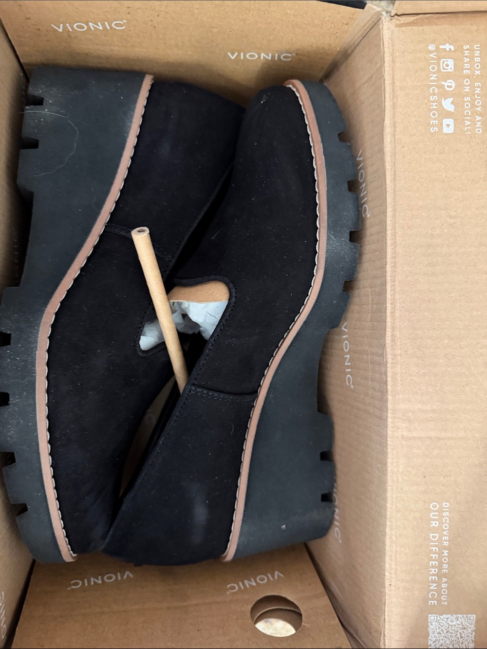 Vionic willa wedge Suede Slip-On Loafers